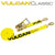 VULCAN Ratchet Strap with Snap Hooks - 2 Inch x 30 Foot - Classic Yellow - 3,300 Pound Safe Working Load