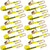 VULCAN Ratchet Strap with Chain Anchors - 2 Inch x 30 Foot, 10 Pack - Classic Yellow - 3,600 Pound Safe Working Load