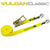 VULCAN Ratchet Strap with Chain Grab Hooks - 2 Inch x 30 Foot - 3,300 Pound Safe Working Load
