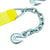 VULCAN Ratchet Strap with Chain Anchors - 3 Inch x 30 Foot - Classic Yellow - 5,000 Pound Safe Working Load