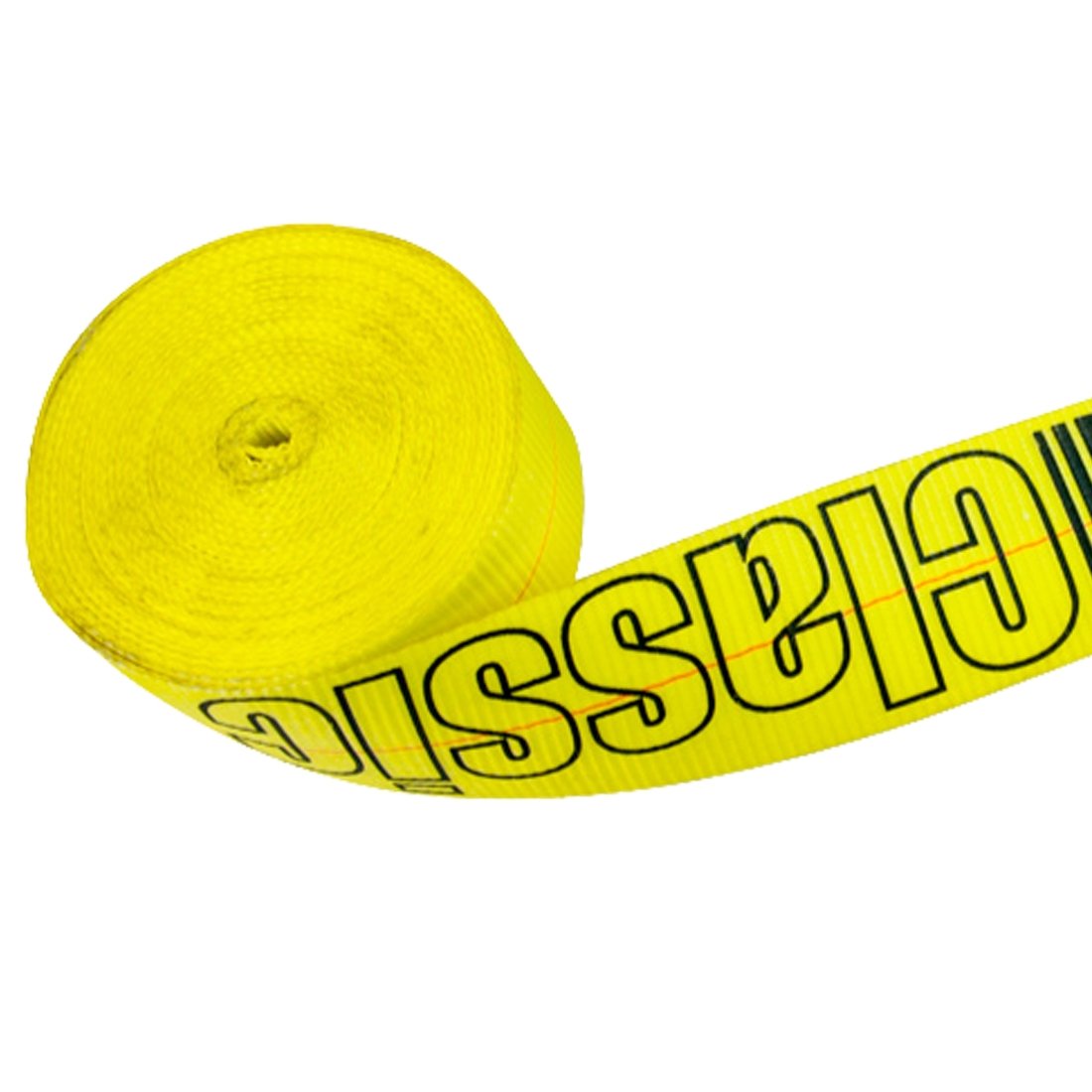 VULCAN Ratchet Strap with Chain Anchors - 3 Inch x 30 Foot - Classic Yellow - 5,000 Pound Safe Working Load