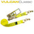 VULCAN Ratchet Strap with Grab Hooks - 3 Inch x 30 Foot - Classic Yellow - 5,000 Pound Safe Working Load
