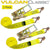VULCAN Ratchet Strap with Wire Hooks - 3 Inch x 30 Foot - 2 Pack - Classic Yellow - 5,000 Pound Safe Working Load