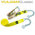 VULCAN Ratchet Strap with Chain Anchors - 3 Inch x 30 Foot - Classic Yellow - 5,000 Pound Safe Working Load