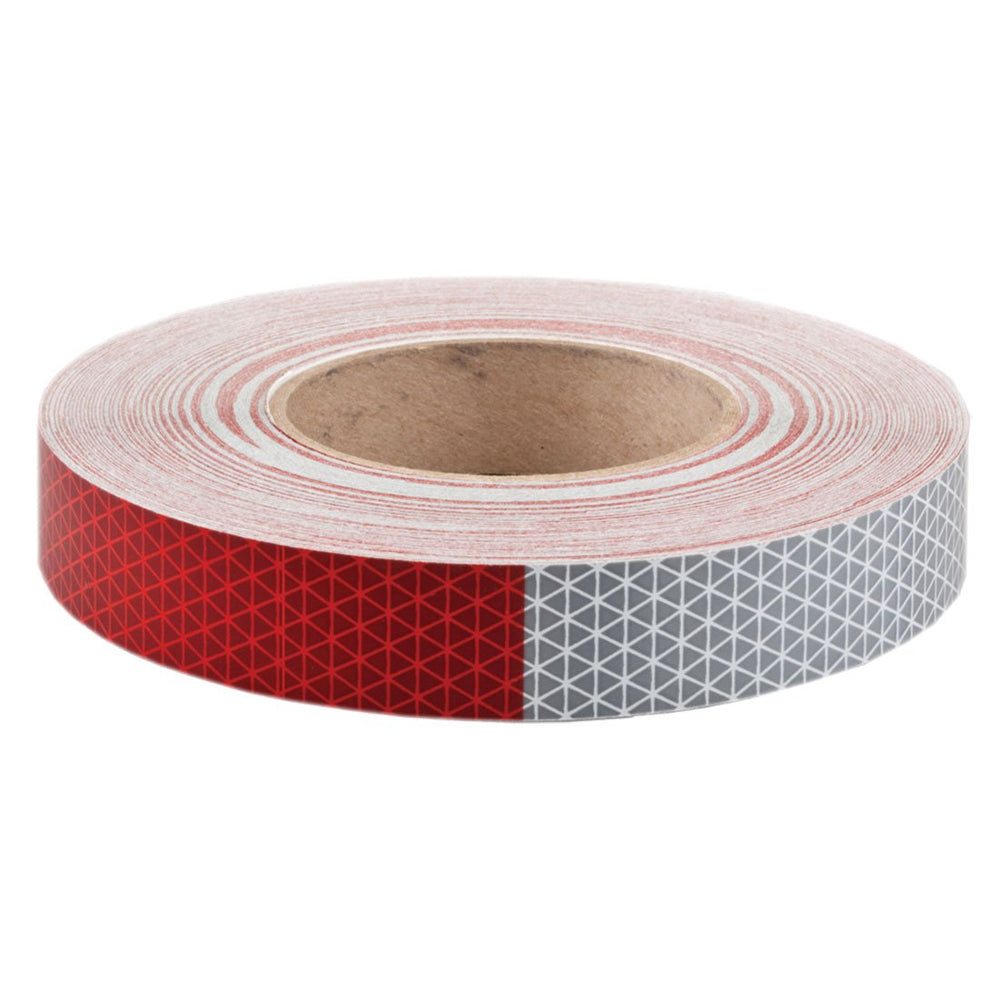 Reflexite 1 Inch x 150' Roll Red & White Reflective Tape