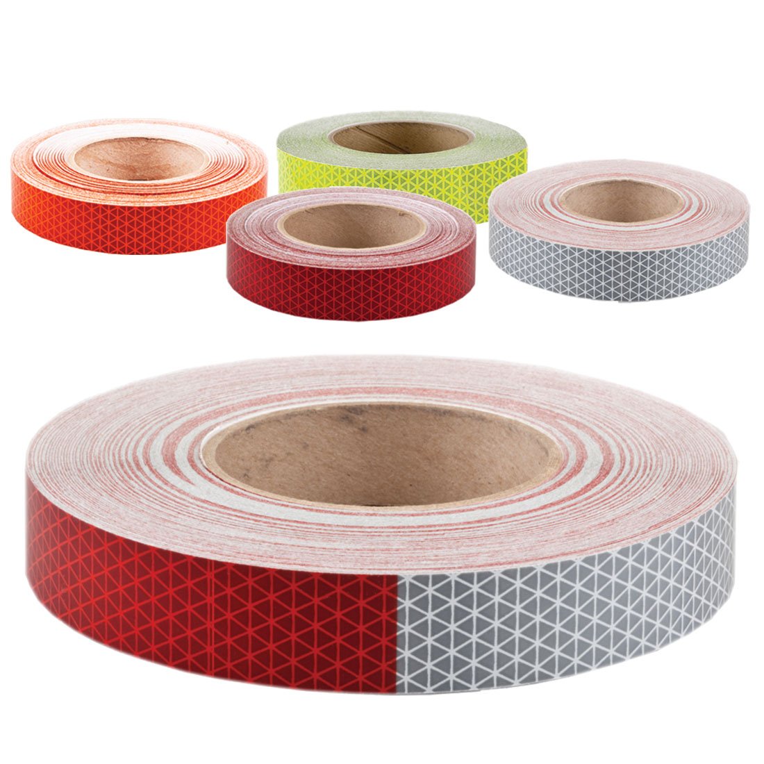 Reflexite 1 Inch x 150' Roll Red & White Reflective Tape