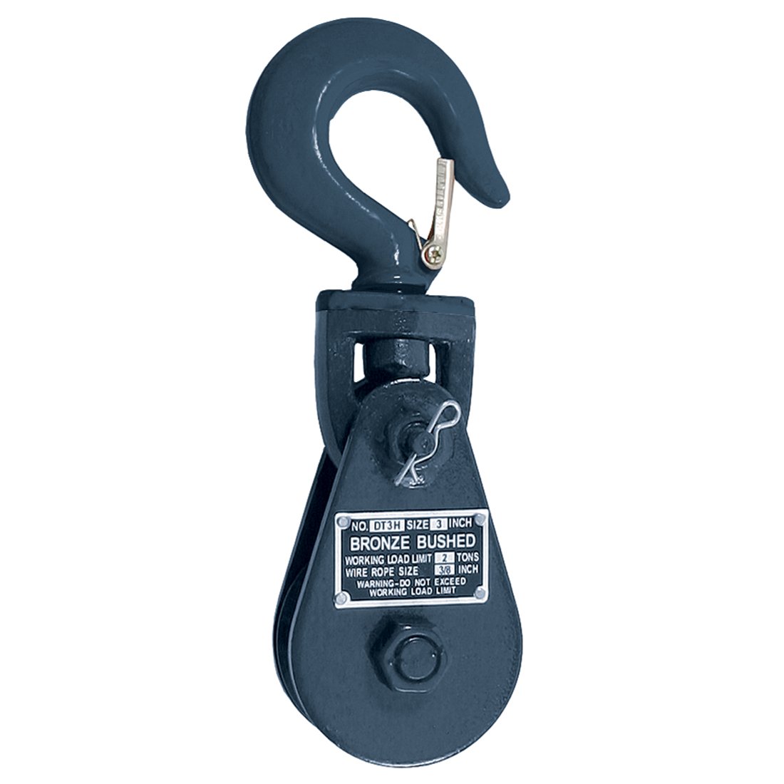 VULCAN 2 Ton Snatch Block 10 Inch - 3 Inch Sheave - 4,000 Pound Safe W ...