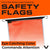 VULCAN Safety Flags With Border - Bright Orange - Mesh - Stretch Cord - 18 Inch x 18 Inch - 4 Pack
