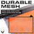 VULCAN Safety Flags With Border - Bright Orange - Mesh - Stretch Cord - 18 Inch x 18 Inch - 4 Pack