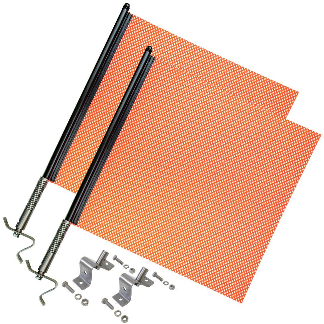 Spring Warning Sign VULCAN Heavy Duty Spring Warning Flag Kit with Universal Mounting Brac ...