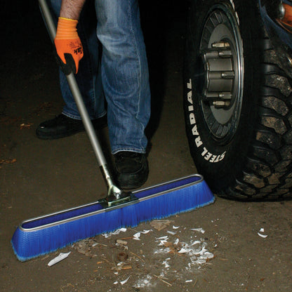 Black Medium Brush with Steel Bolt-On Handle - 23 Inch