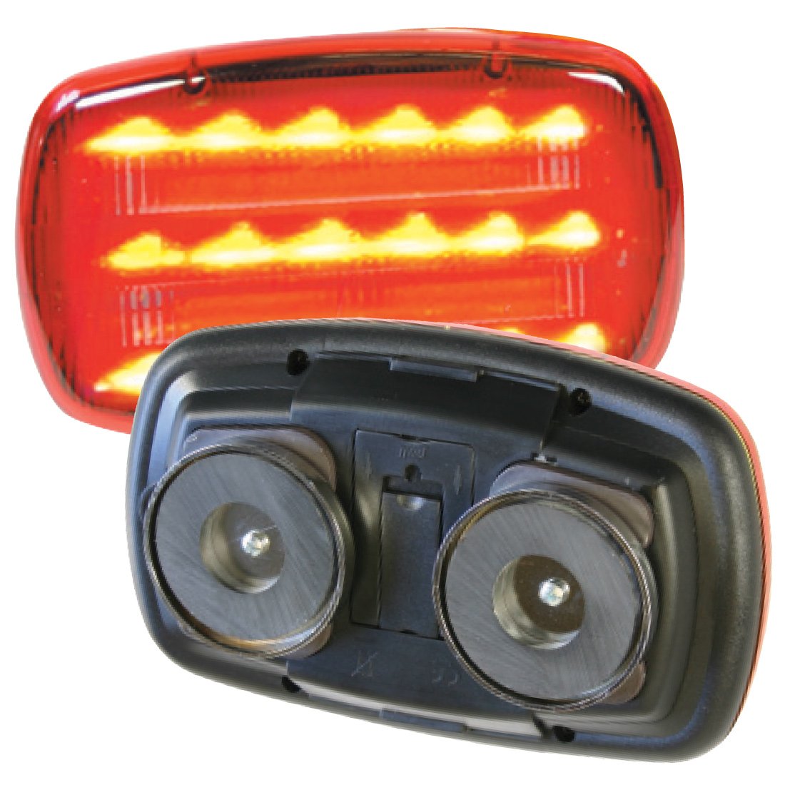 Rectangle Led Flasher Magnetic LED Flasher Red - H.D. Flat Back – TrucknTow, Inc
