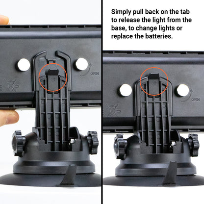 VULCAN High Intensity Magnetic LED Flasher - Red - Runs on Four Standard AA Batteries - Includes Adjustable Magnetic Base