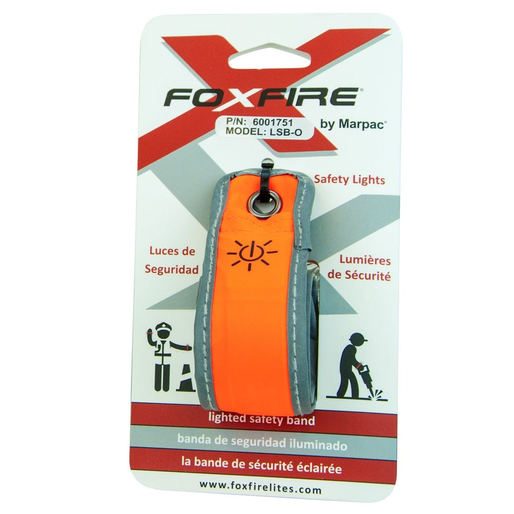 Foxfire Lighted LED Safety Wrist Band - Orange