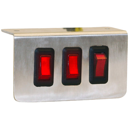 Illuminated 3-Switch Panel (On/Off)
