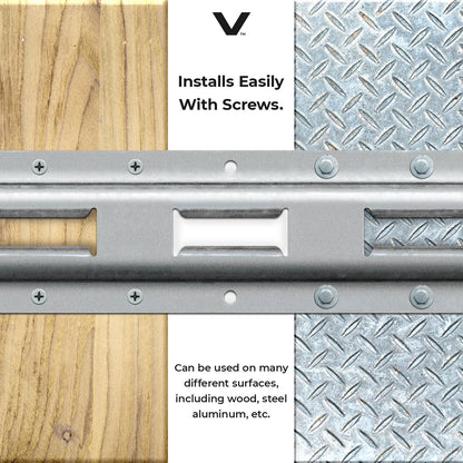VULCAN E-Track - Vertical Galvanized Section - 5 Foot - 4 Pack