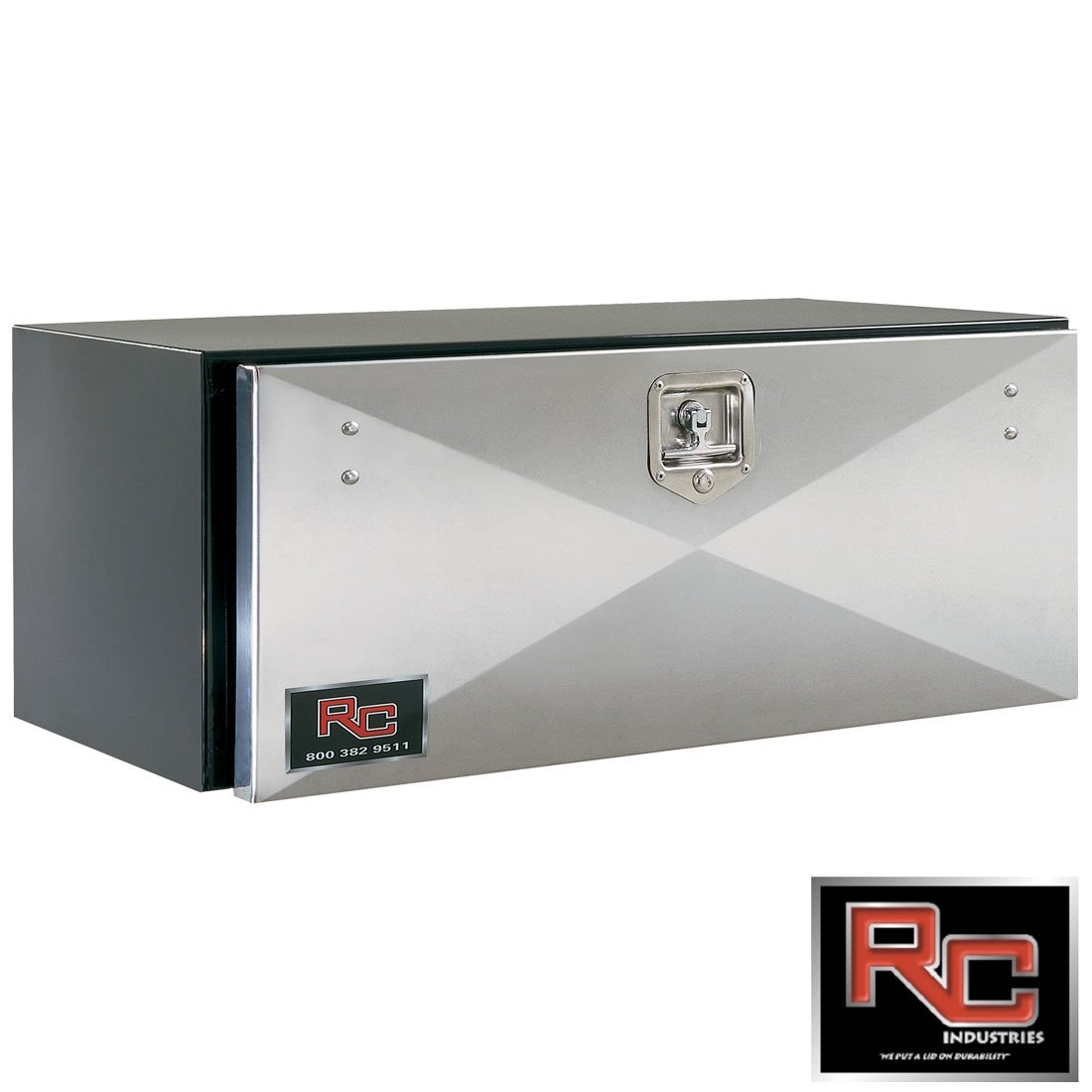 Black Steel Stainless-Door Underbody Toolbox - 24"H x 24"D x 48"L