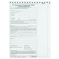 Alcohol Testing Form - US DOT Compliant