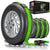 Scratch And Dent VULCAN Car Tie Down - Rolling Idler 3-Cleat - 120 Inch - 4 Pack - High-Viz - 3,300 Pound Safe Working Load