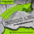 Scratch And Dent VULCAN Car Tie Down - Rolling Idler 3-Cleat - 120 Inch - 4 Pack - High-Viz - 3,300 Pound Safe Working Load