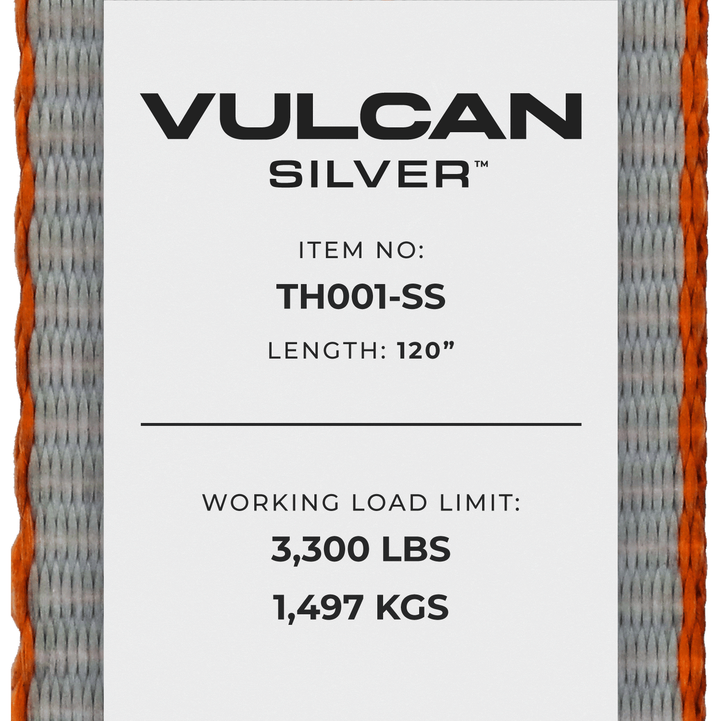 Scratch And Dent VULCAN Autohauler Car Tie Down - Rolling Idler Three Cleat - 120 Inch - Silver Series - 3,300 Pound Safe Working Load