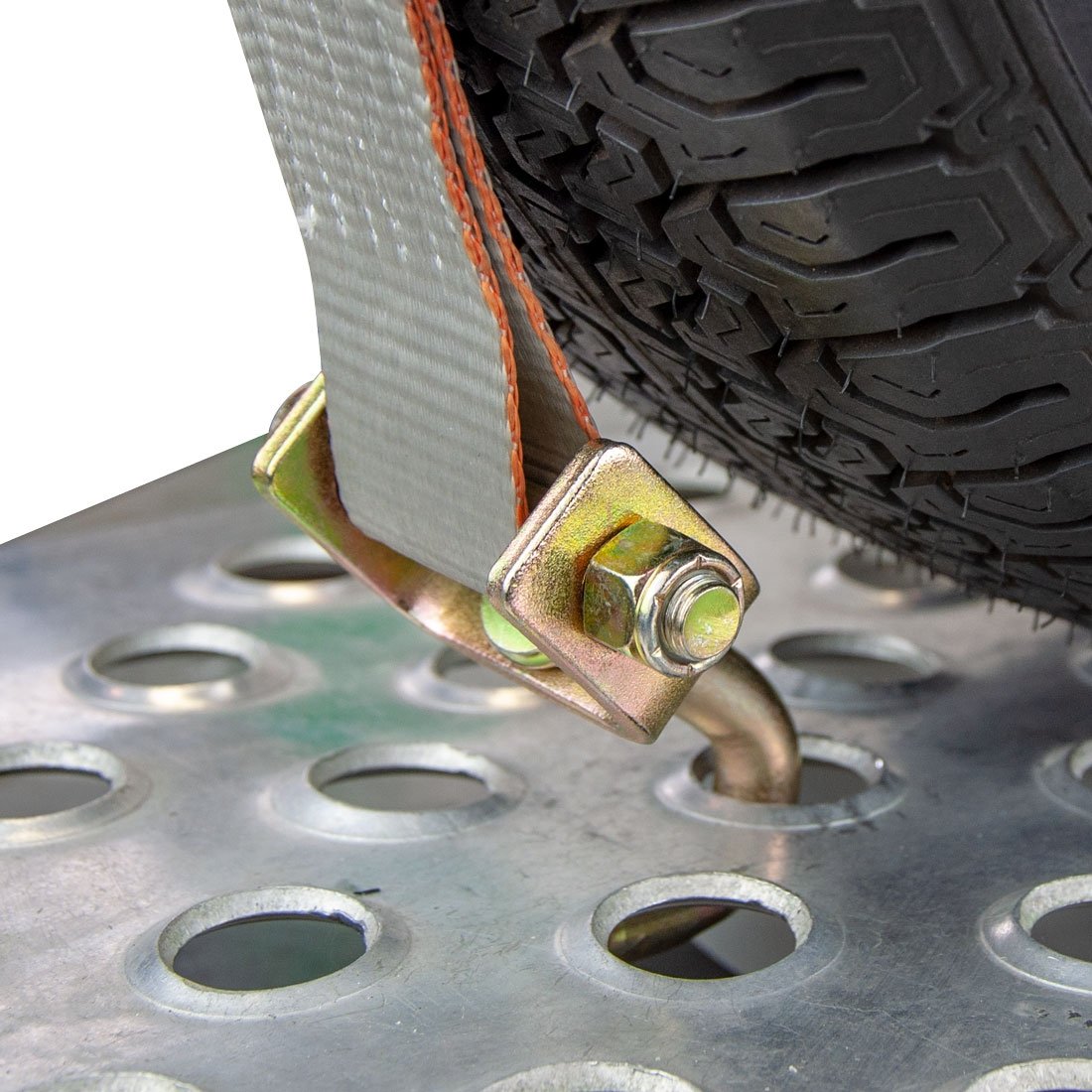 Scratch And Dent VULCAN Autohauler Car Tie Down - Rolling Idler Three Cleat - 120 Inch - Silver Series - 3,300 Pound Safe Working Load