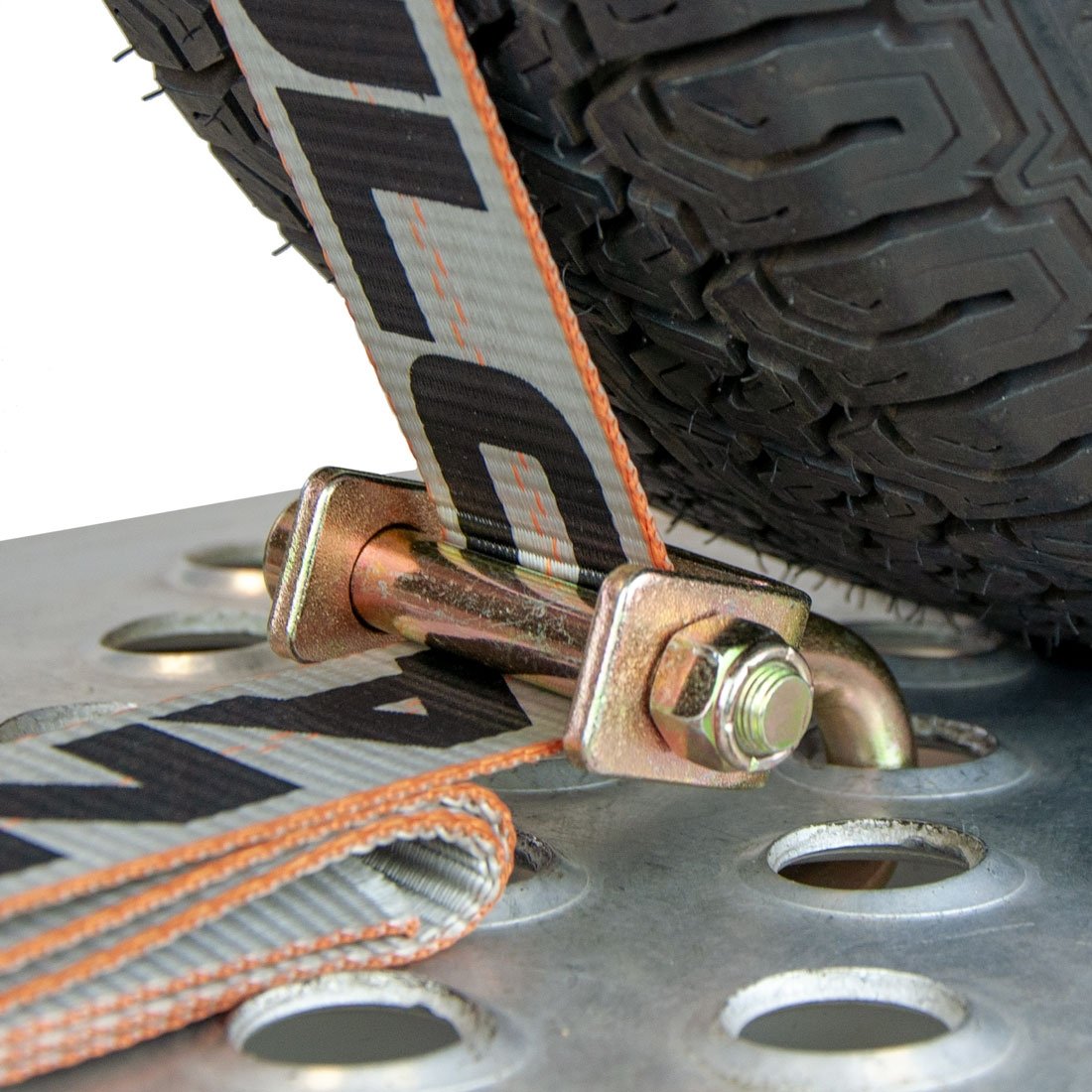 Scratch And Dent VULCAN Autohauler Car Tie Down - Rolling Idler Three Cleat - 120 Inch - Silver Series - 3,300 Pound Safe Working Load
