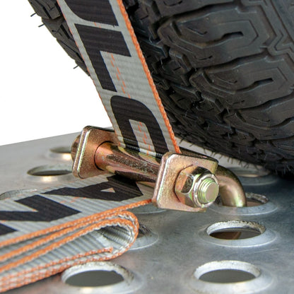 Scratch And Dent VULCAN Autohauler Car Tie Down - Rolling Idler Three Cleat - 120 Inch - Silver Series - 3,300 Pound Safe Working Load