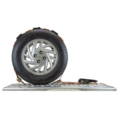 Scratch And Dent VULCAN Autohauler Car Tie Down - Rolling Idler Three Cleat - 120 Inch - Silver Series - 3,300 Pound Safe Working Load