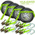 VULCAN Car Tie Down with Chain Anchors - Side Rail - 4 Pack - High-Viz - 3,300 Pound Safe Working Load