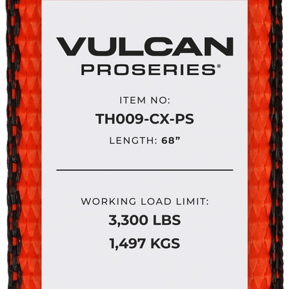 VULCAN Car Tie Down with Chain Anchors - Side Rail - 4 Pack - PROSeries - 3,300 Pound Safe Working Load