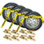 Scratch and Dent VULCAN Car Tie Down with Snap Hooks - Flat Bed Side Rail - 4 Pack - Classic Yellow - 3,300 Pound Safe Working Load