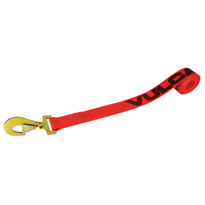 VULCAN Wheel Dolly Tire Harness - Twisted Snap Hook - 84 Inch - Red - 3,300 Pound Safe Working Load