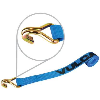 VULCAN Wheel Dolly Tire Harness - Double Wire J-Hook - 84 Inch - Blue - 3,300 Pound Safe Working Load