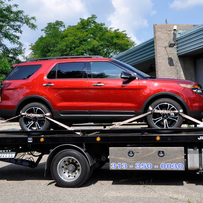 VULCAN 8-Point Roll Back Vehicle Tie Down Kit with Snap Hook on Strap Ends and Chain Tail on Ratchet Ends - Set of 4 - Silver Series