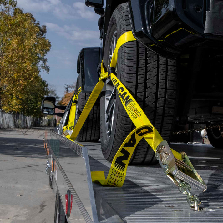 VULCAN 8-Point Roll Back Vehicle Tie Down Kit with Snap Hook on Strap
