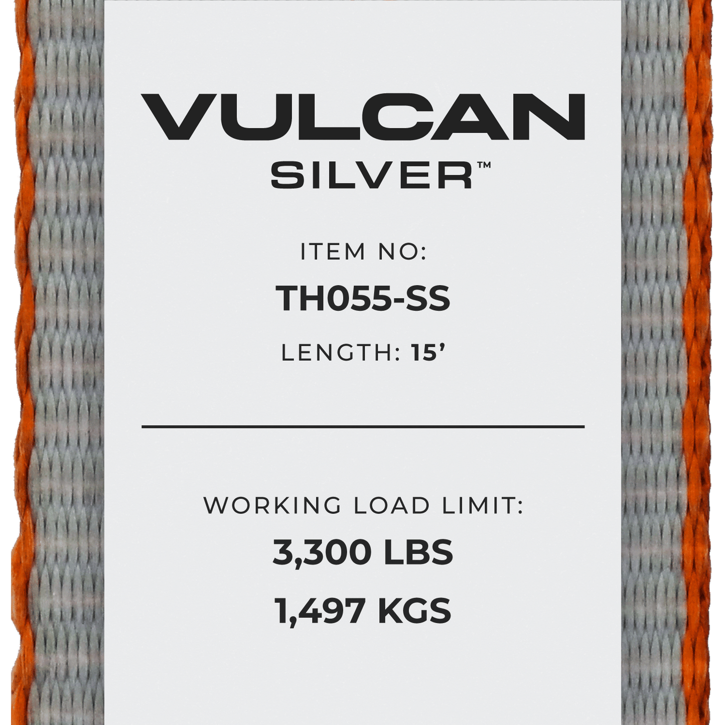 VULCAN 8-Point Roll Back Vehicle Tie Down Kit with Snap Hook on Strap Ends and Chain Tail on Ratchet Ends - Set of 4 - Silver Series