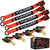 VULCAN Wheel Tie Down Kit with Snap Hook Ratchets - 4 Pack - PROSeries - 3,300 Pound Safe Working Load