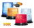 Dual Color LED Beacon - 4.75 Inch - Amber/Red - Vacuum Mag