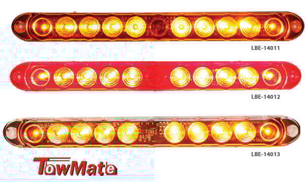 Flashing LED Strip Light with Amber LED - Clear Lens