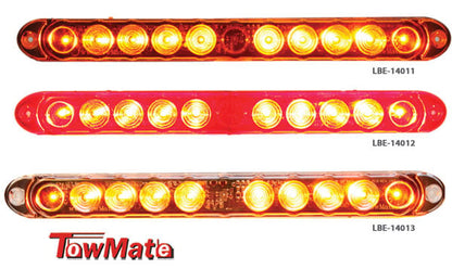 Flashing LED Strip Light with Amber LED - Clear Lens