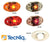 Red 2 Inch Oval  Flat Side Marker - Red Lens