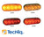 Amber 6 Inch Oval Turn Light - Grommet Mount - Clear Lens