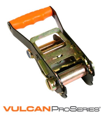VULCAN Ratchet Buckle - Black with Molded Handle - PROSeries - 3,300 Pound Safe Working Load - Pack of 4