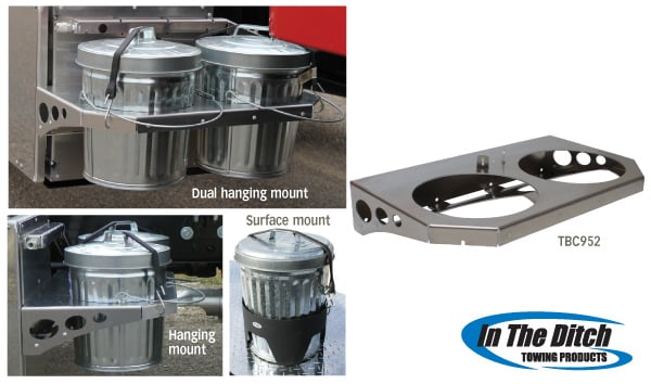 6 Gallon Aluminum Surface Trash Can Mount