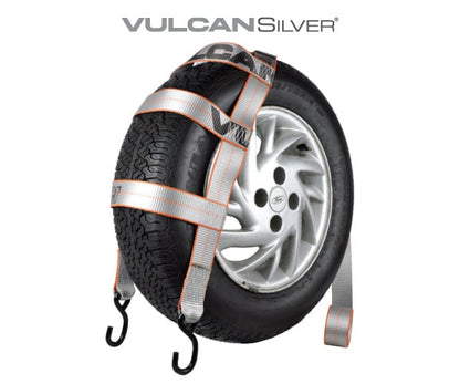 VULCAN Basket Style Wheel Dolly Tire Harness with S-Hooks - 78 Inch - Silver Series - 1,665 Pound Safe Working Load