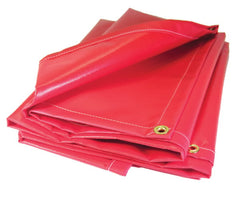 Super Strong Vinyl Tarp - Red - 6 Foot x 10 Foot