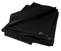 Super Strong Vinyl Tarp - Black - 6 Foot 10 Foot