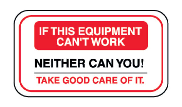 If This Equipment Decal