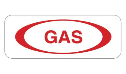 Gas Withoval Decal 2.25 Inch x 6"